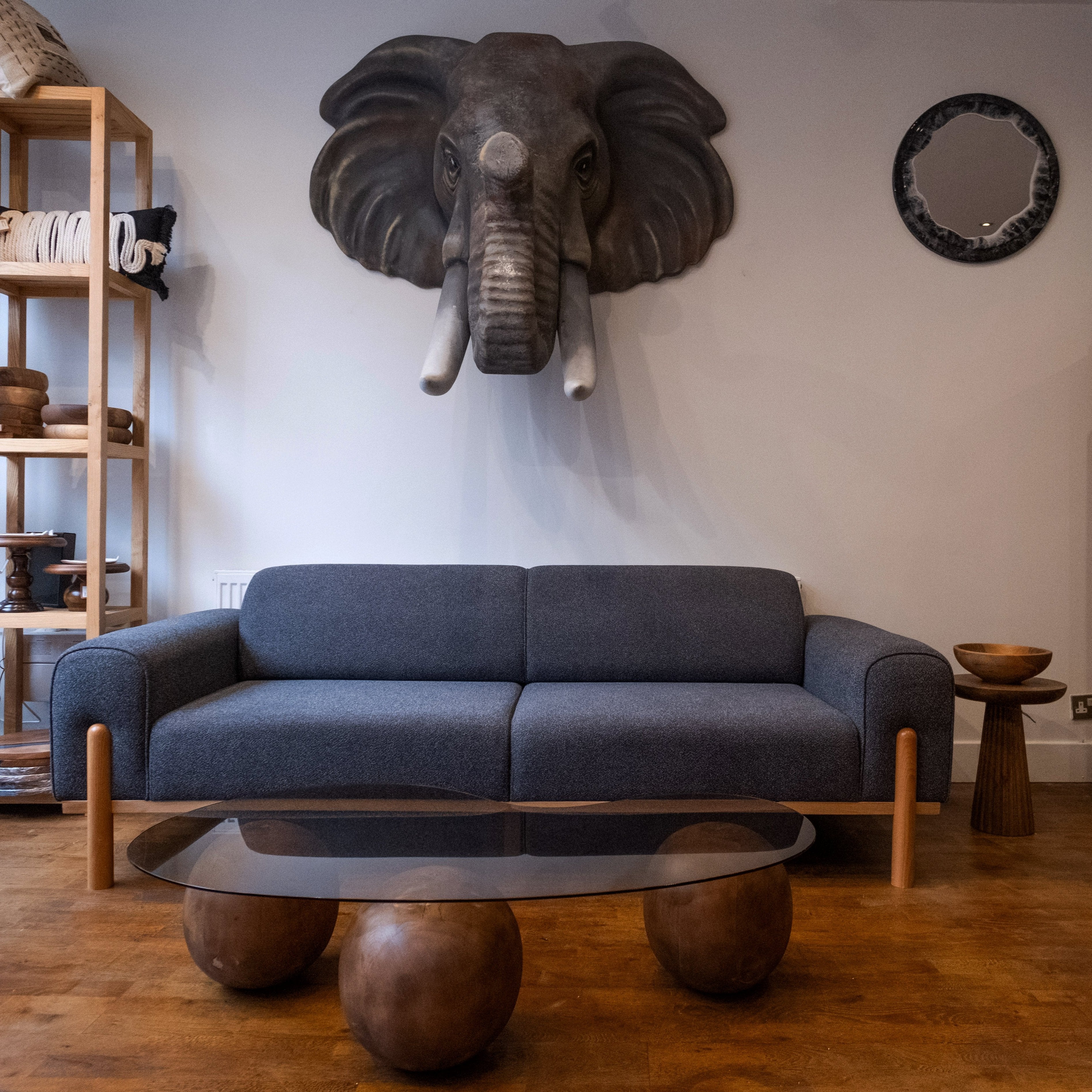 3 Seater Large Sofa Bed with Wooden Legs with Easy Flip Mechanism