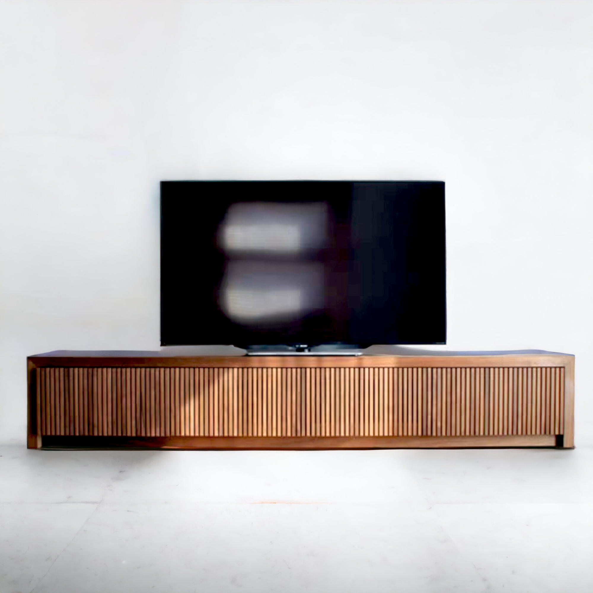 Exquisite Solid Walnut TV Stand for Living Room