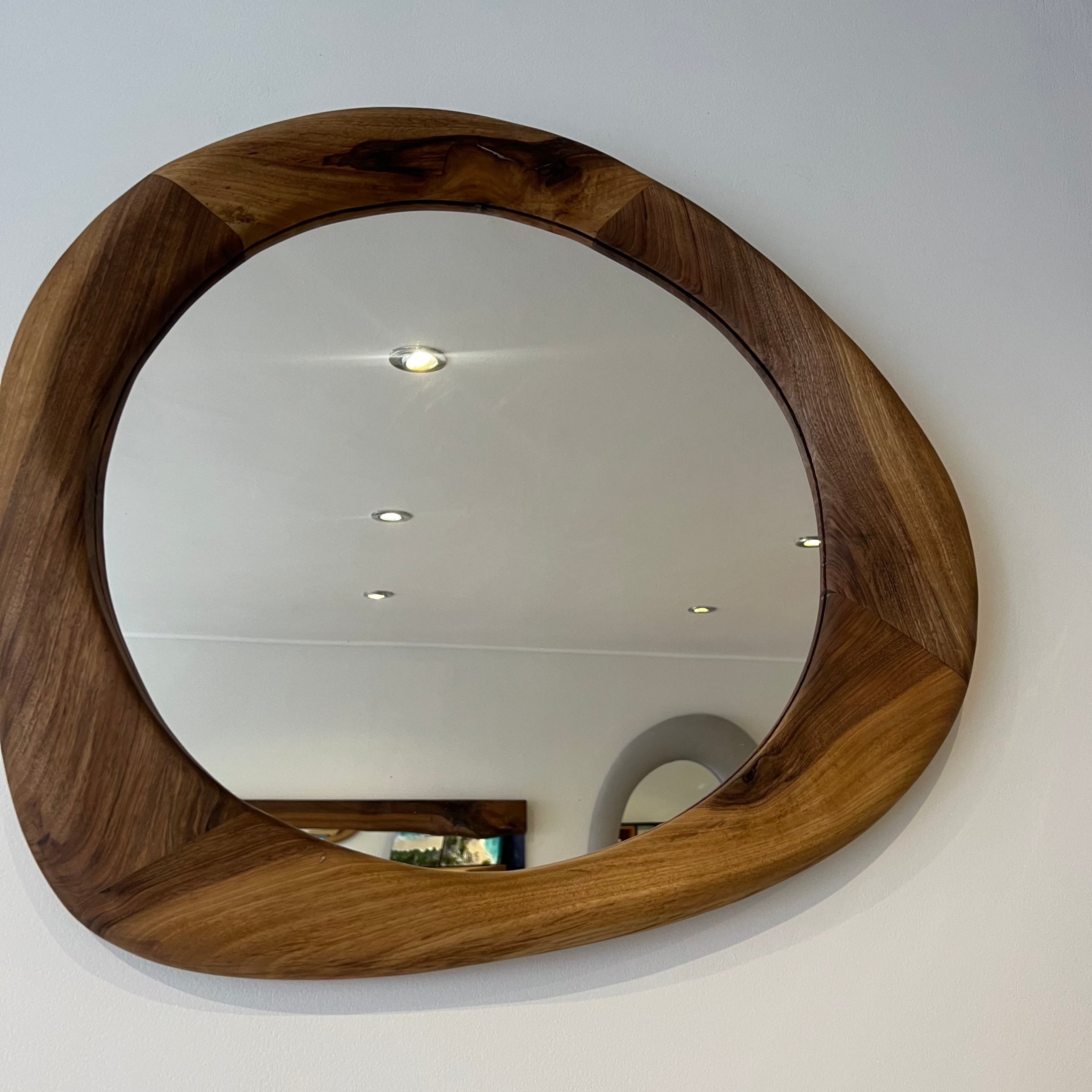 Oval Walnut Mirror