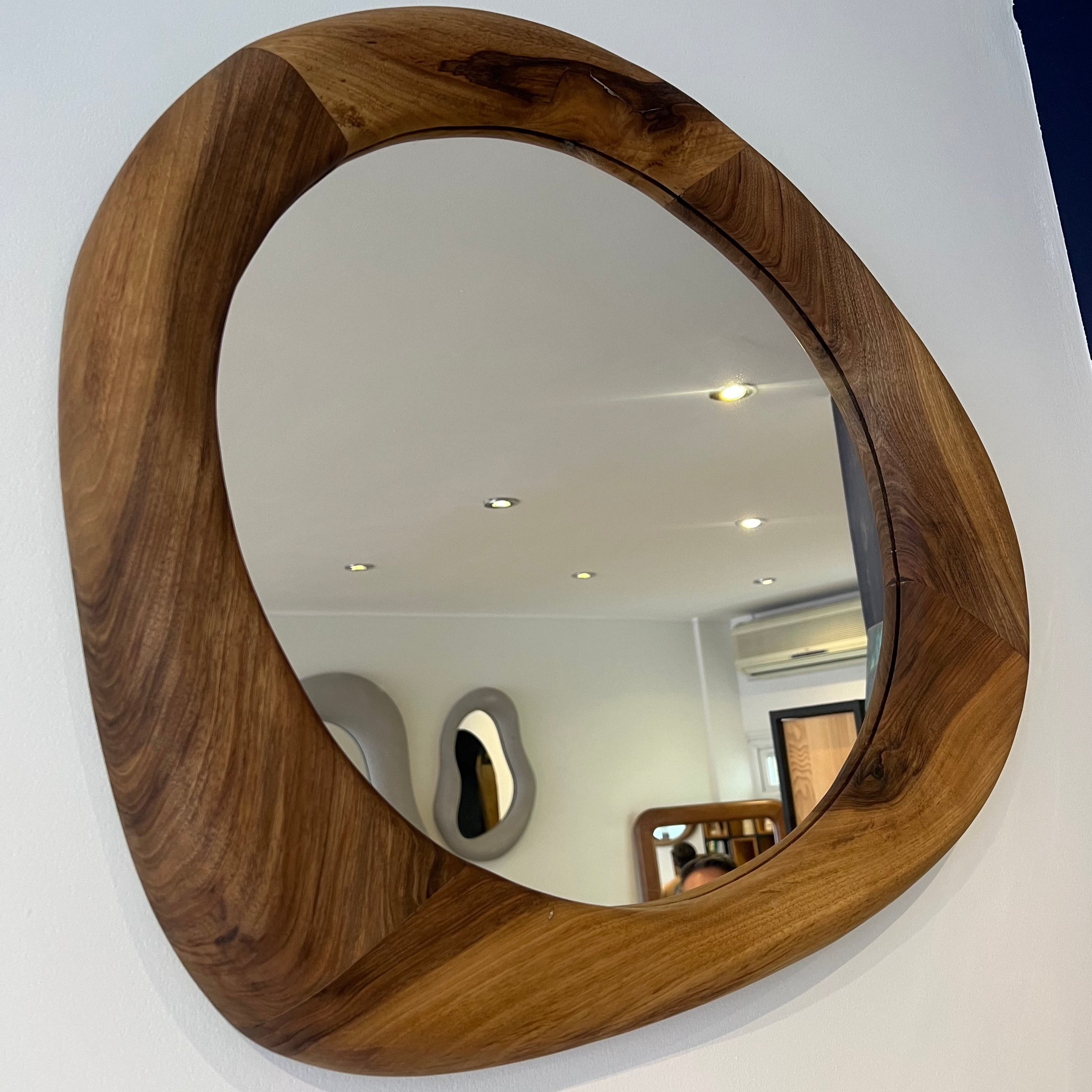 Oval Walnut Mirror