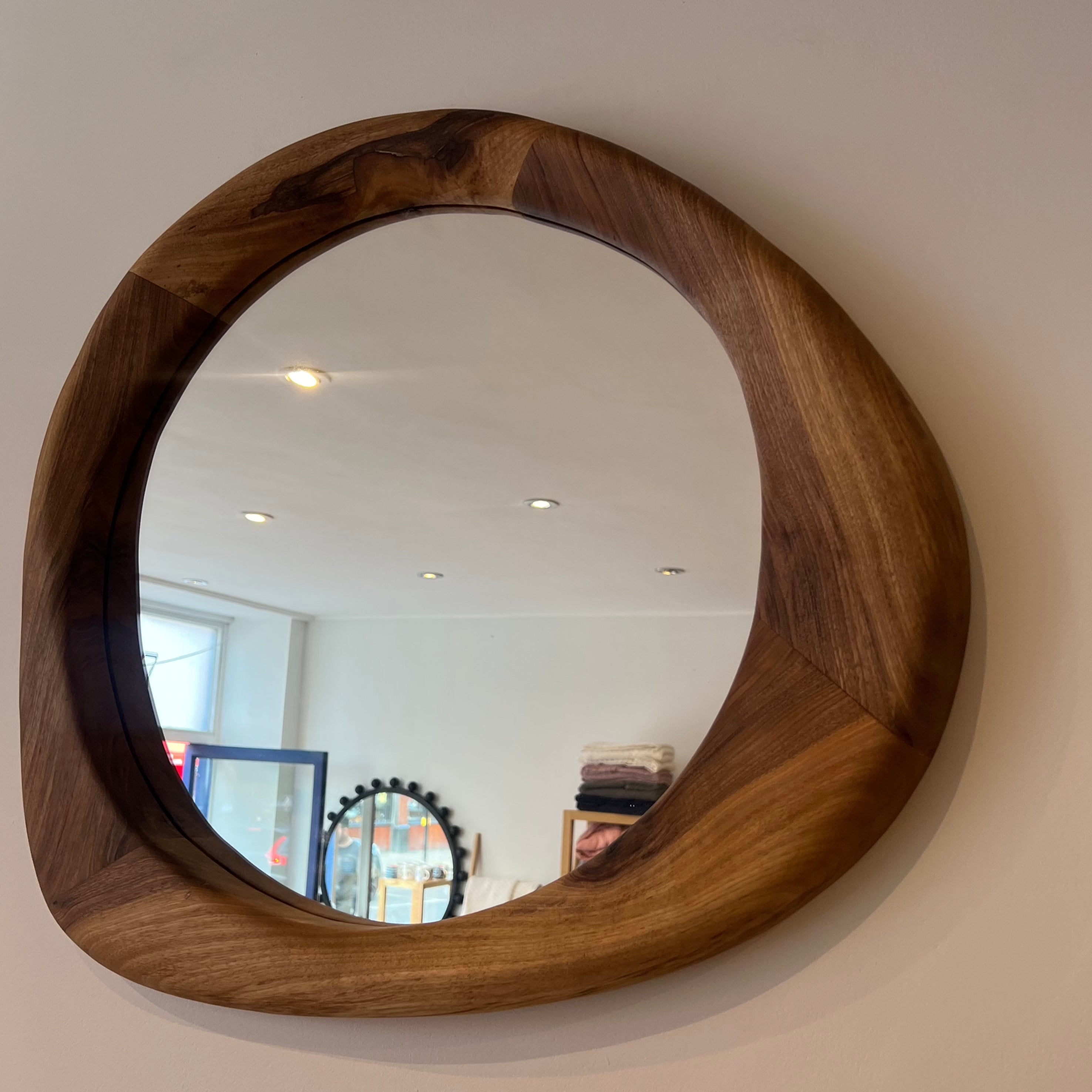 Oval Walnut Mirror