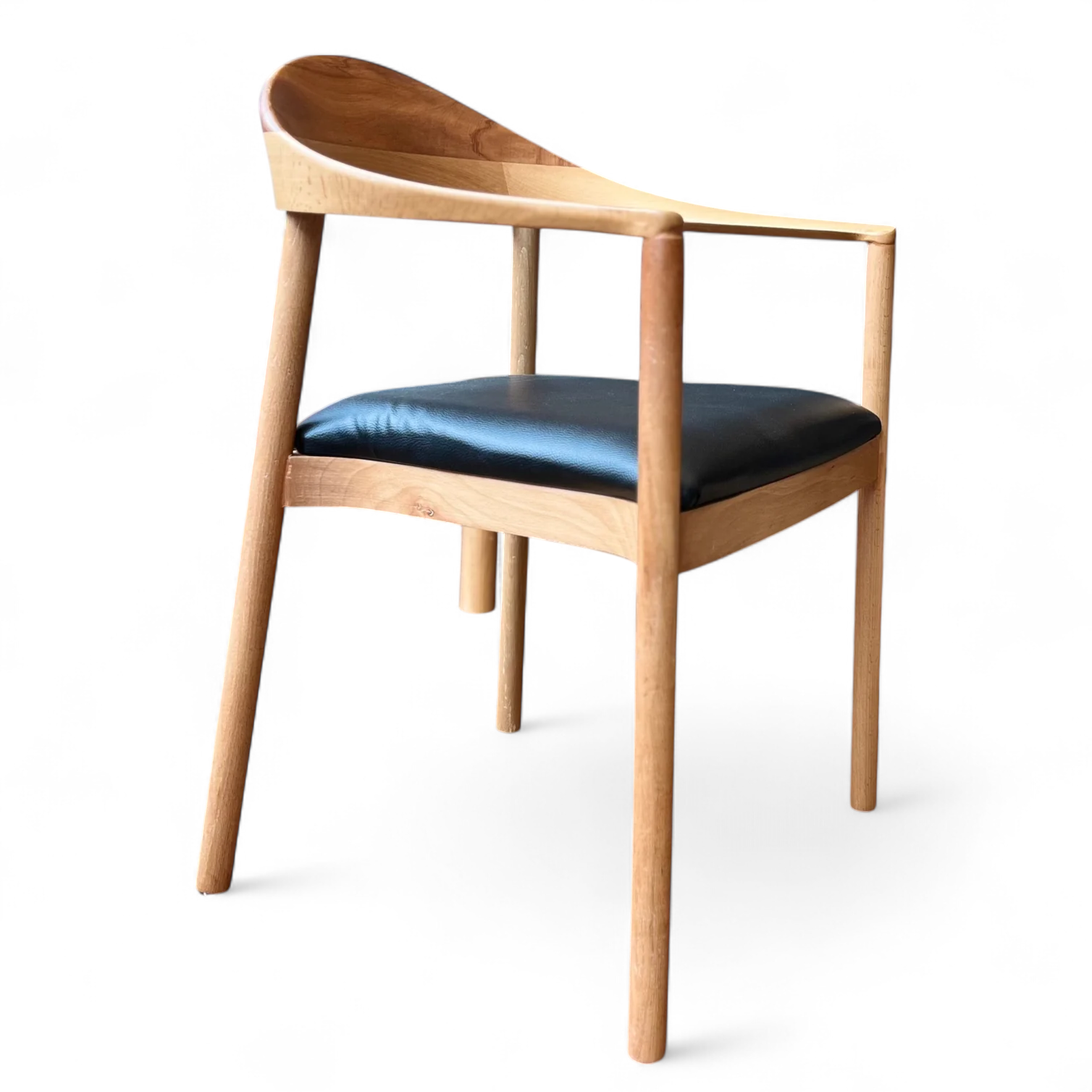 Natural Mid Century Wooden Walnut Colour Dining Chair