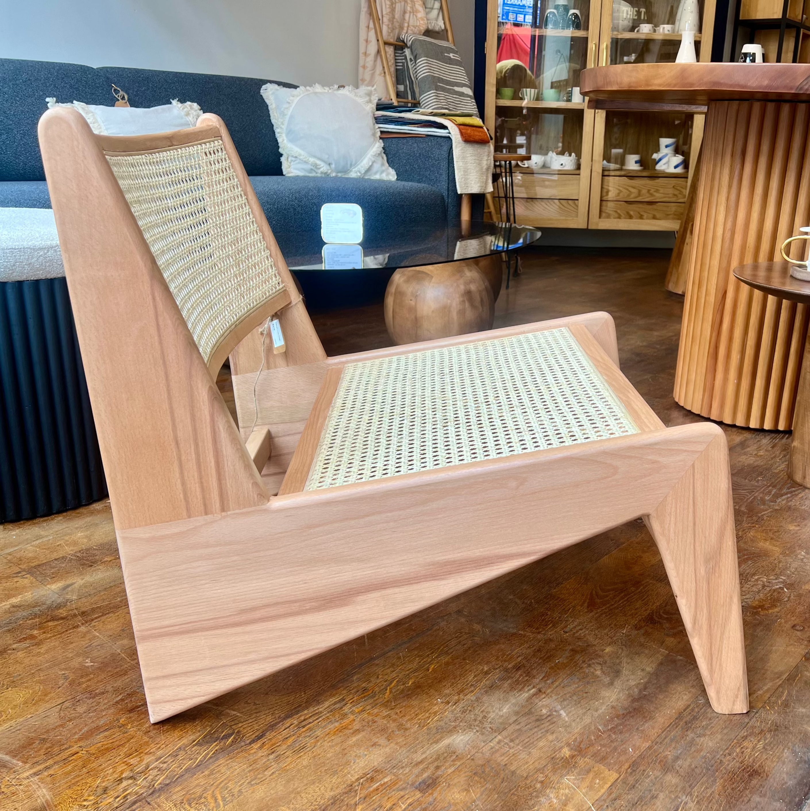 Natural Rattan Cane Pierre Low Chair
