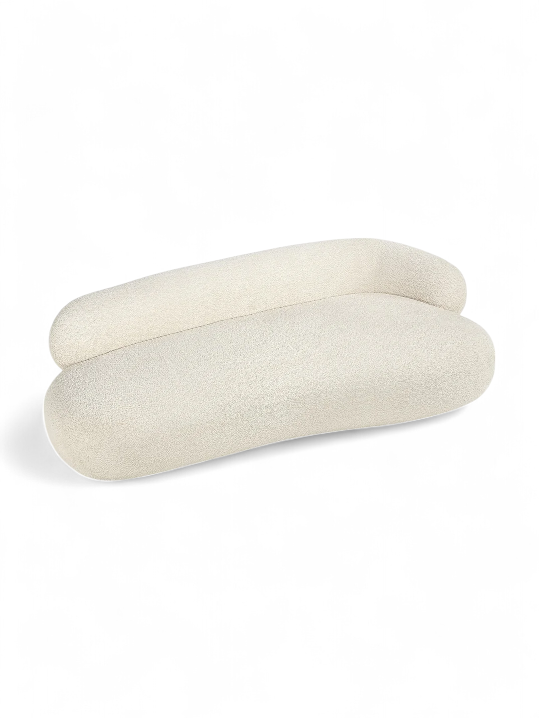 Curved Nordic Plush Sofa - Contemporary Scandinavian Comfort