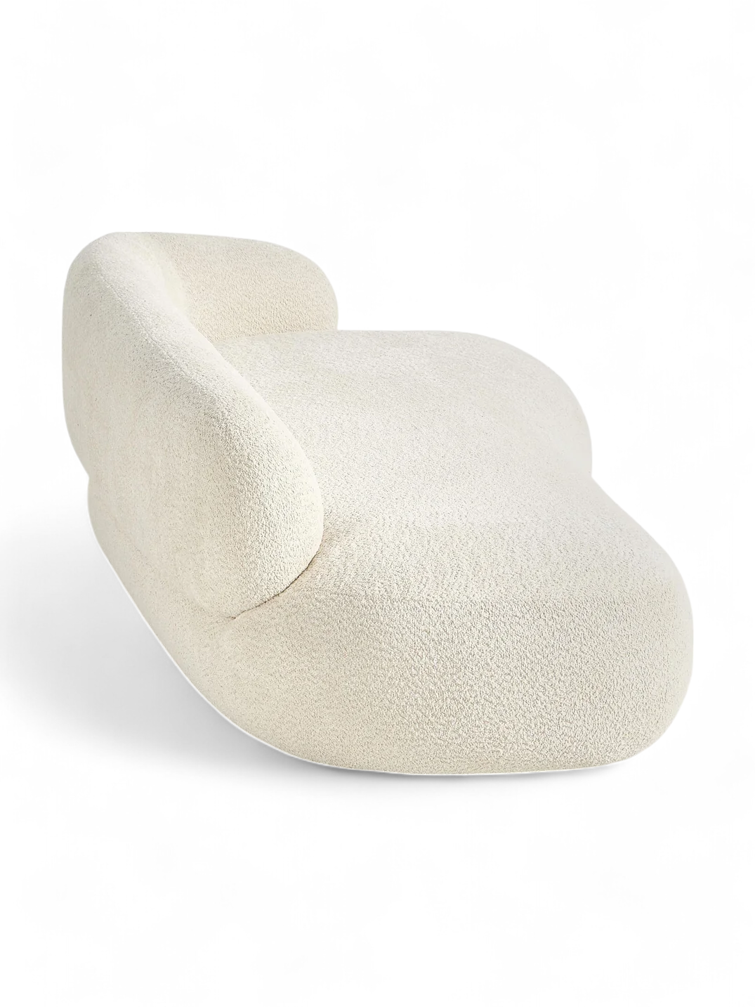 Curved Nordic Plush Sofa - Contemporary Scandinavian Comfort