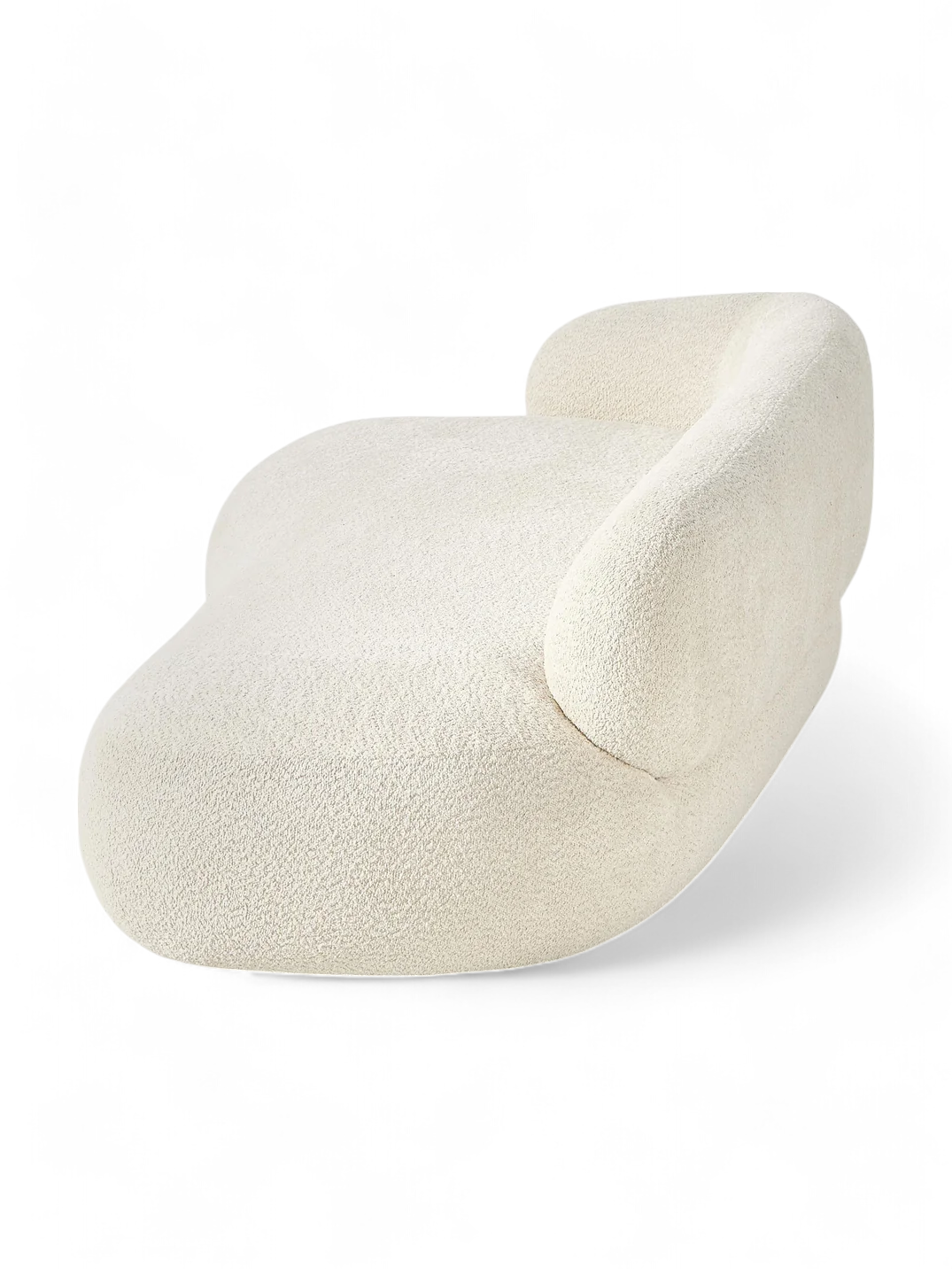 Curved Nordic Plush Sofa - Contemporary Scandinavian Comfort
