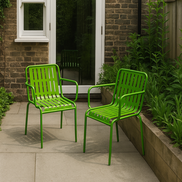 Green Metal Outdoor Garden Chair