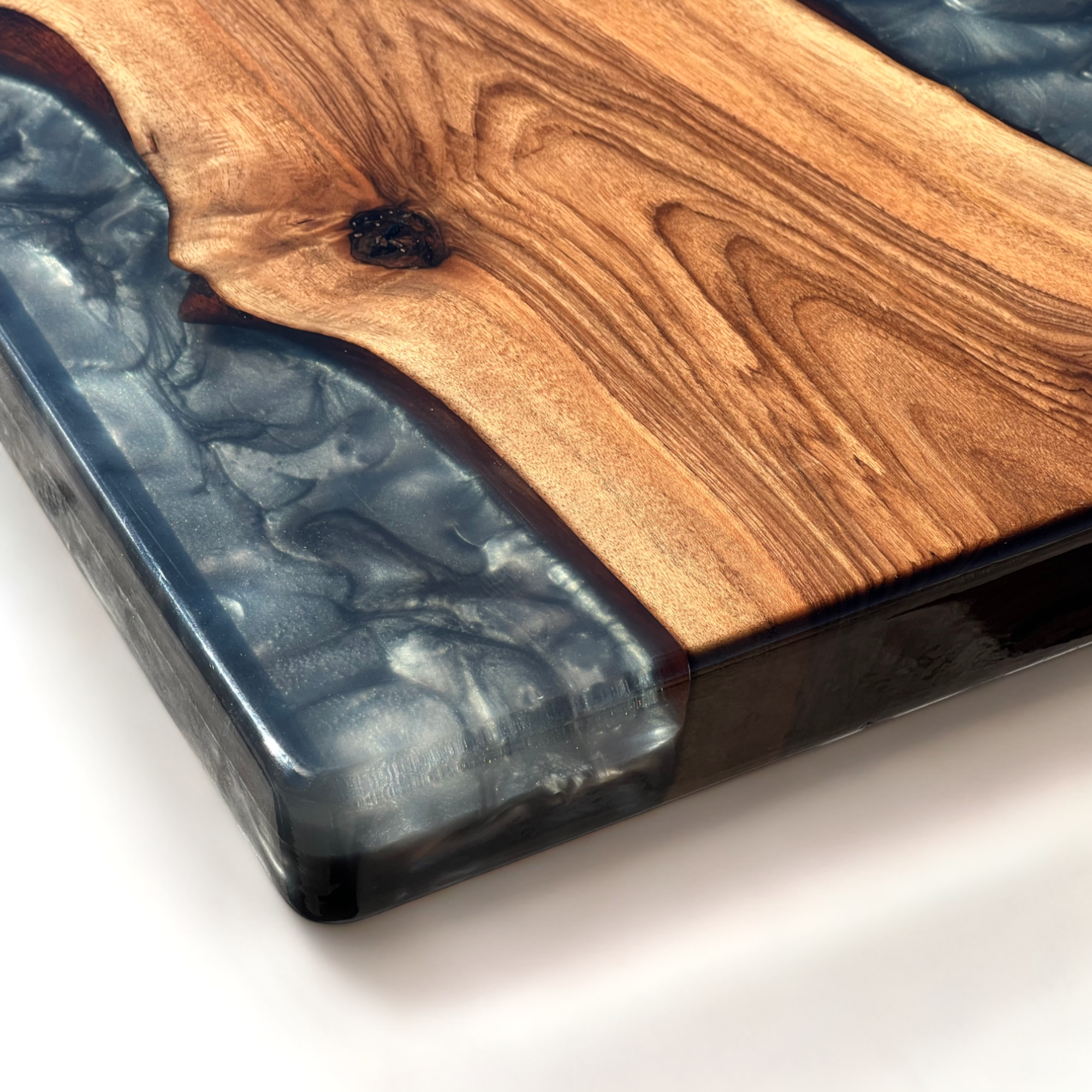 Handcrafted Resin River Epoxy Walnut Table