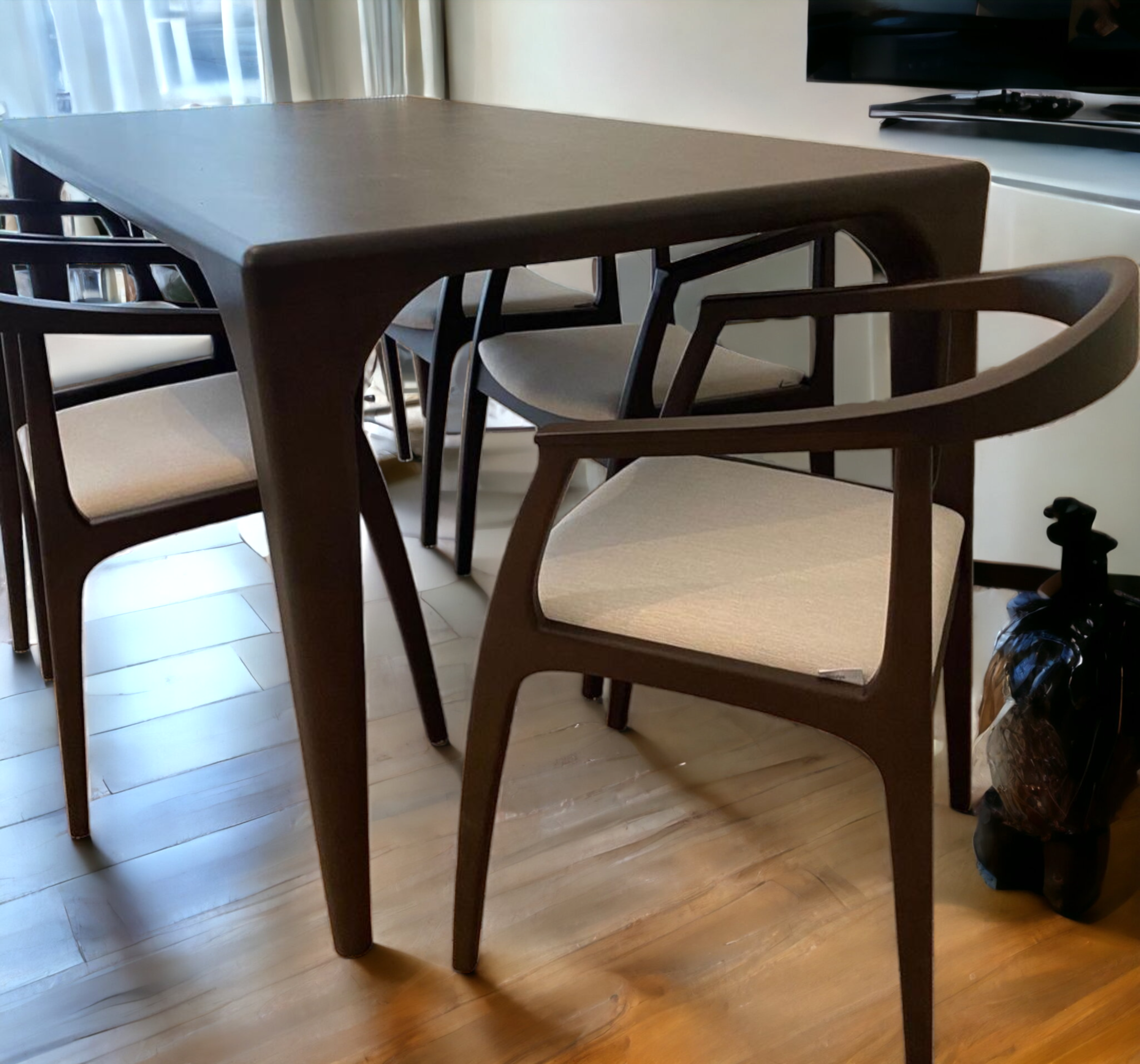 Modern Mid Century Wood Dining Table