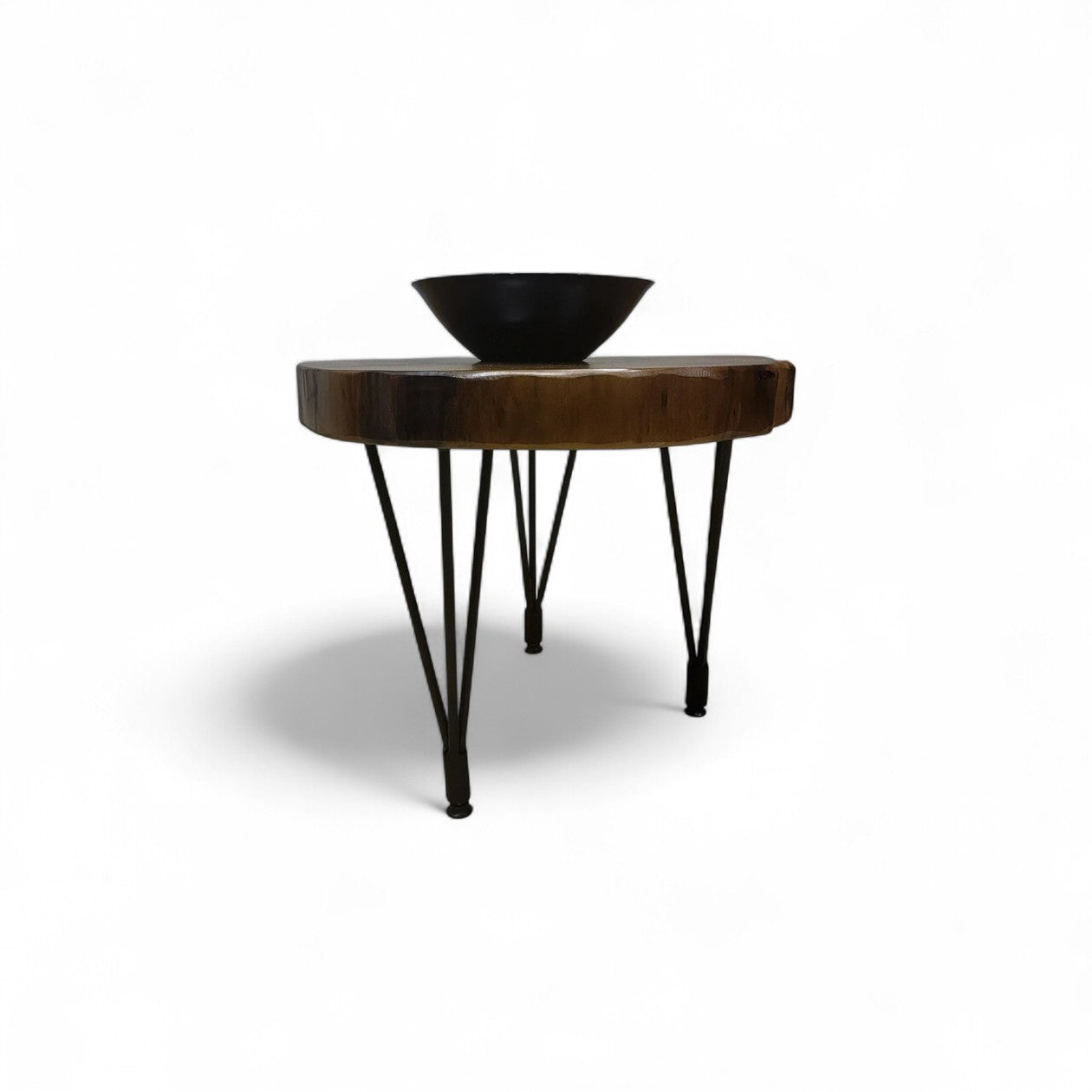 WALNUT LIVE EDGE Side Table | Coffee Table | End Table | Solid Wood | Industrial Walnut Table | Solid Walnut