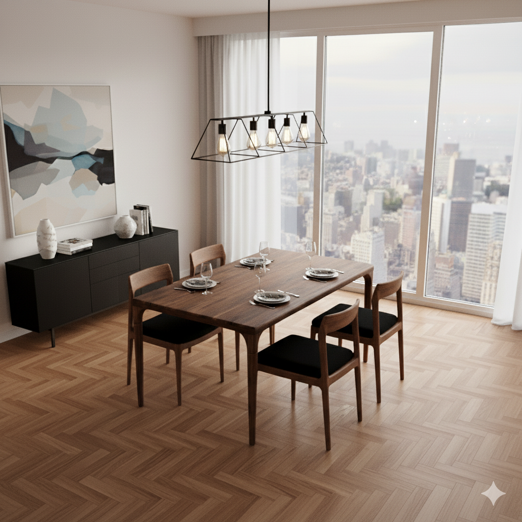 Modern Mid-century Walnut Dining Table
