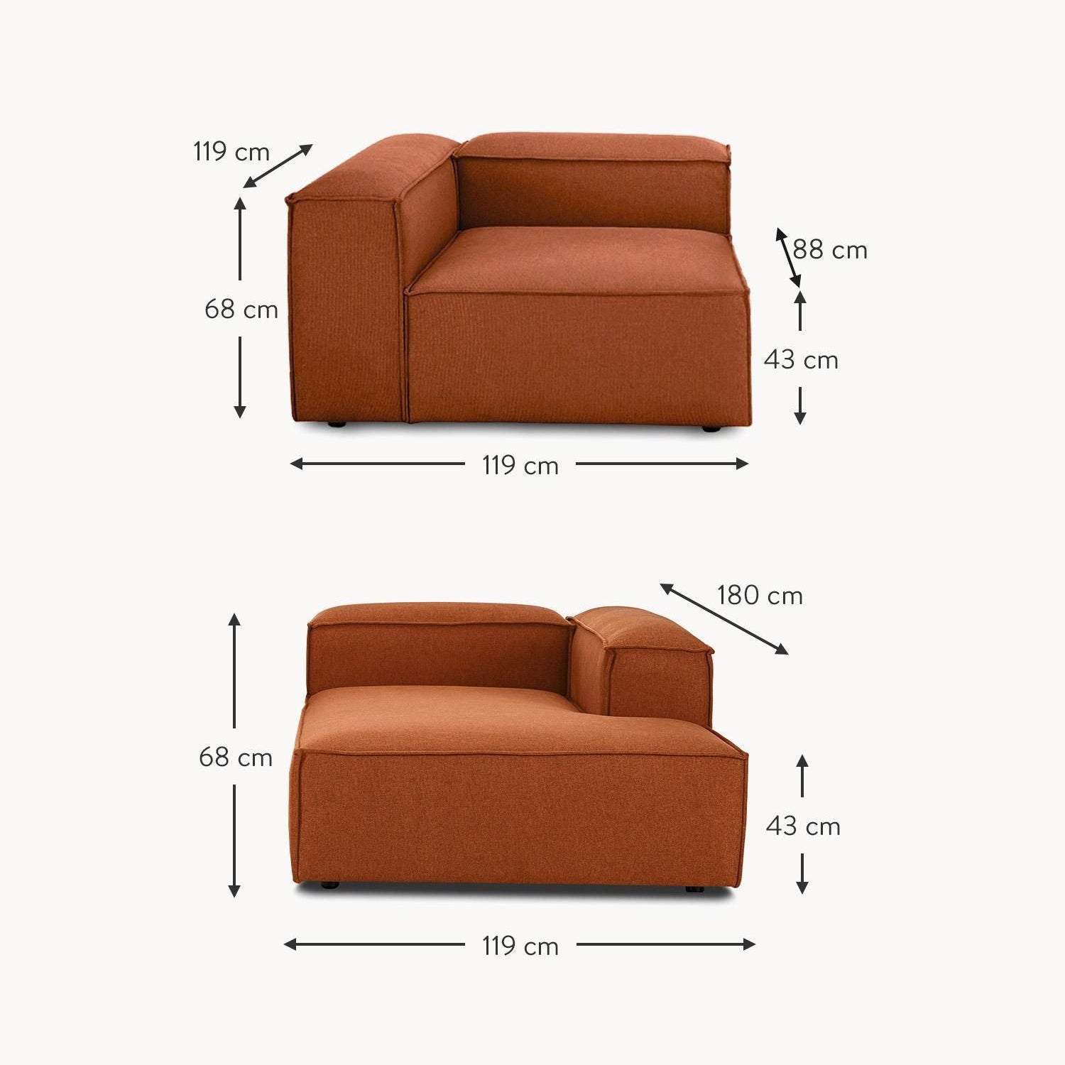 Modular Scandinavian Sofa - Mid-Century Modern Inspired