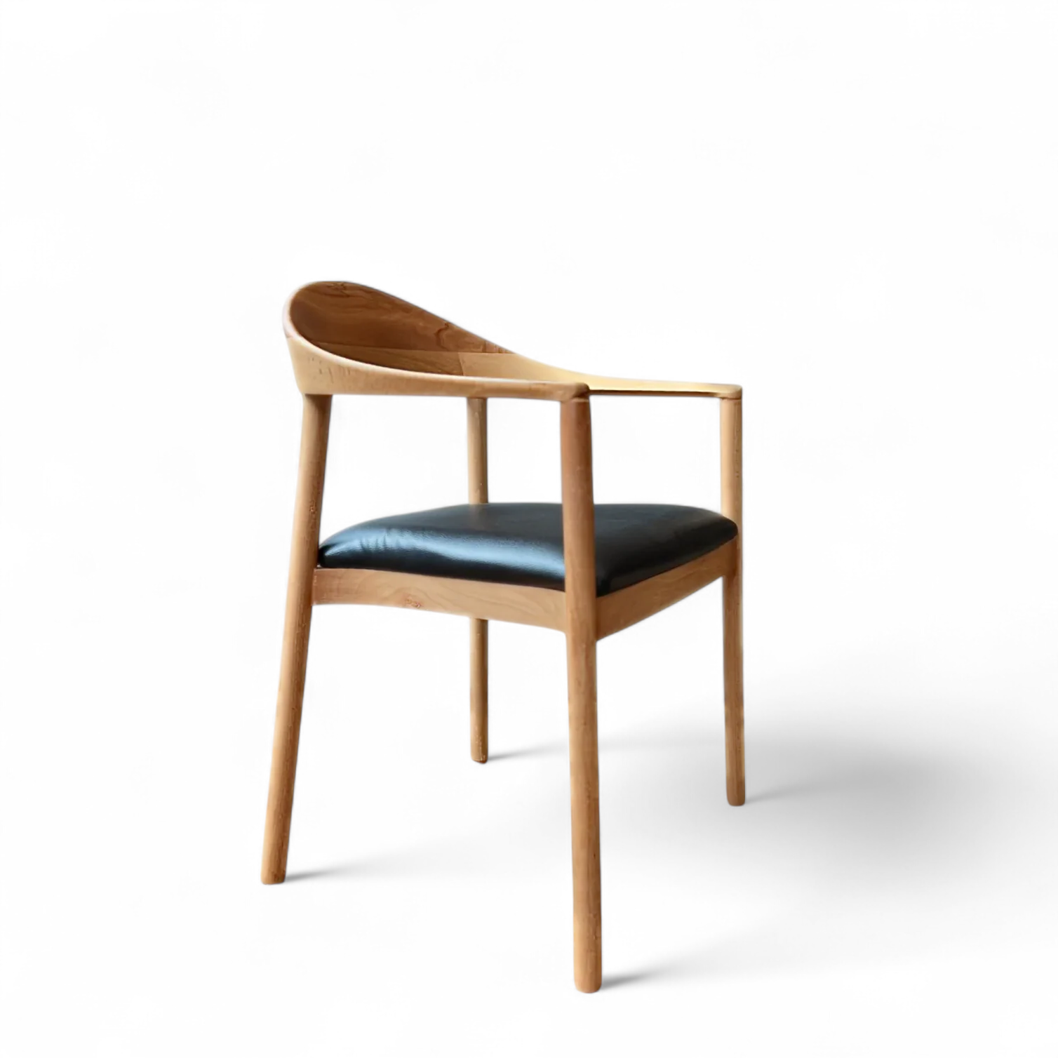 Natural Mid Century Wooden Walnut Colour Dining Chair