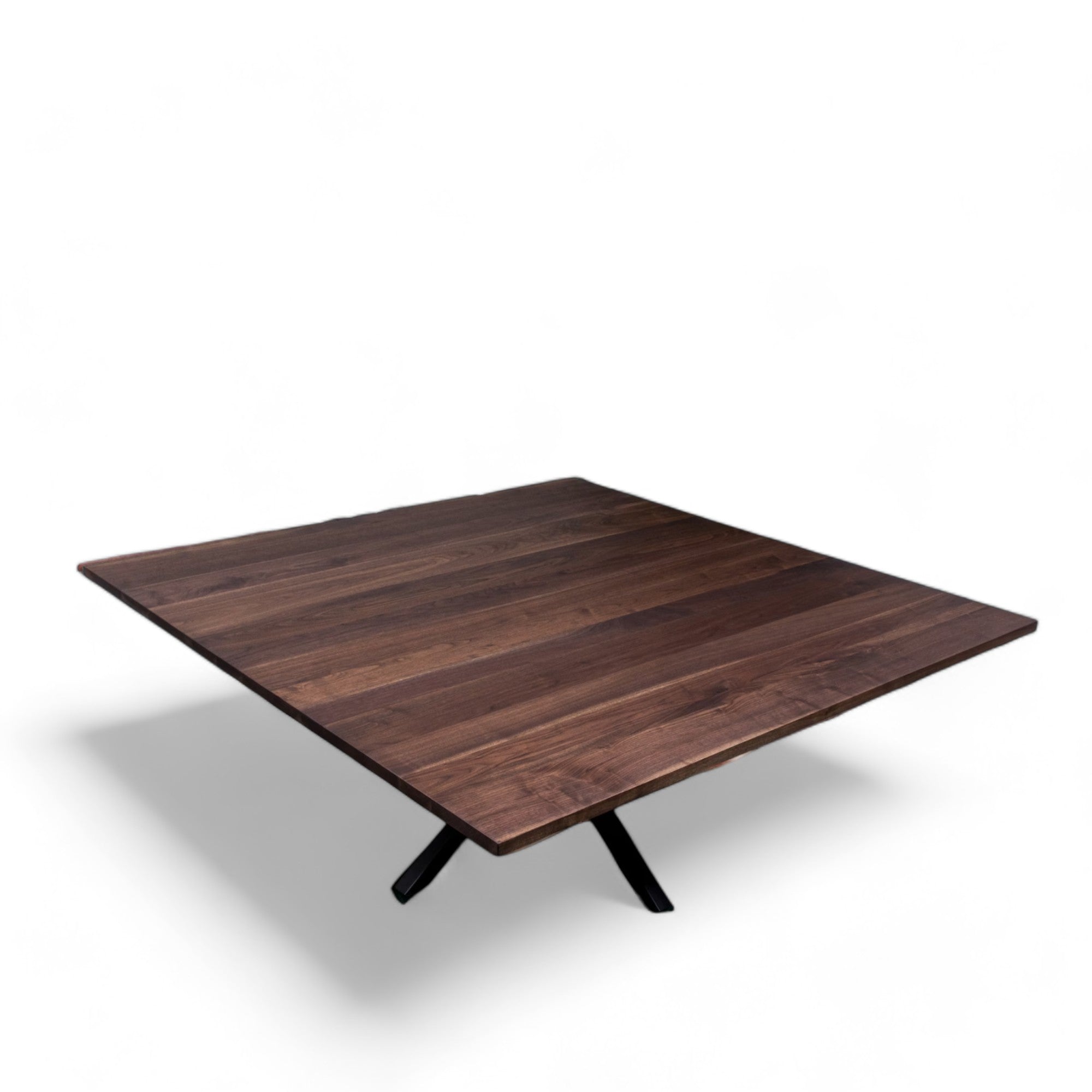 Sleek Modernist Square Walnut Table