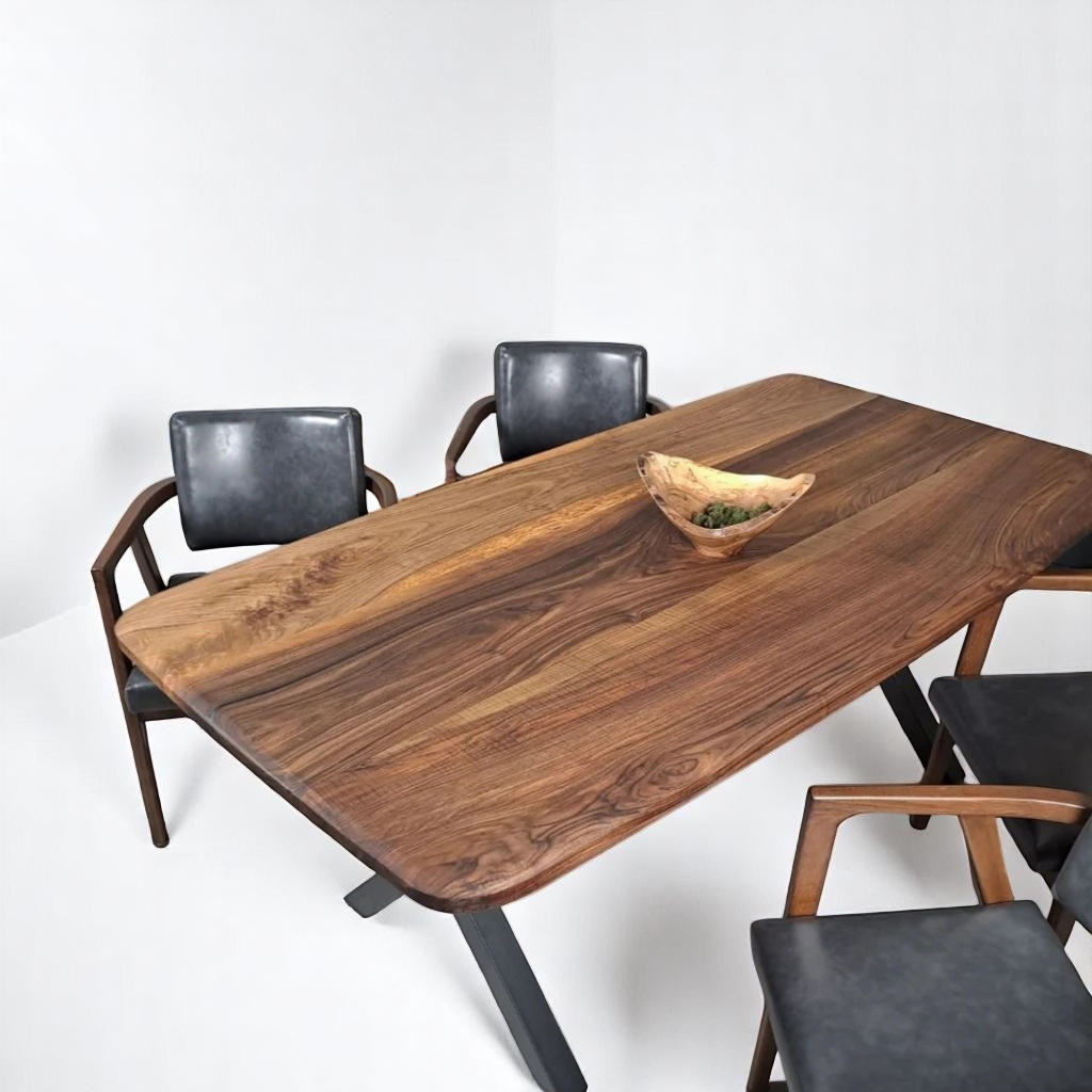 Modern Solid Walnut Table with Sleek Design