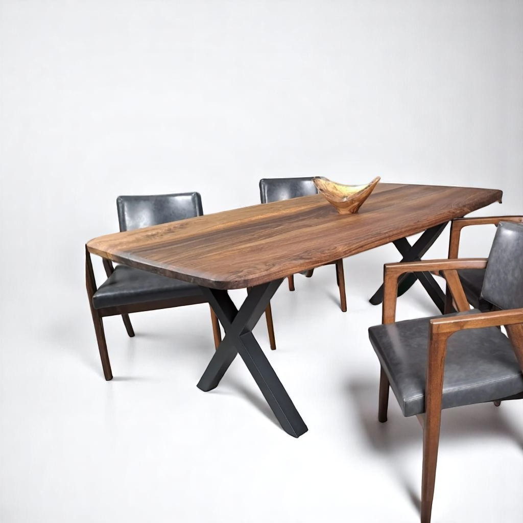Modern Solid Walnut Table with Sleek Design