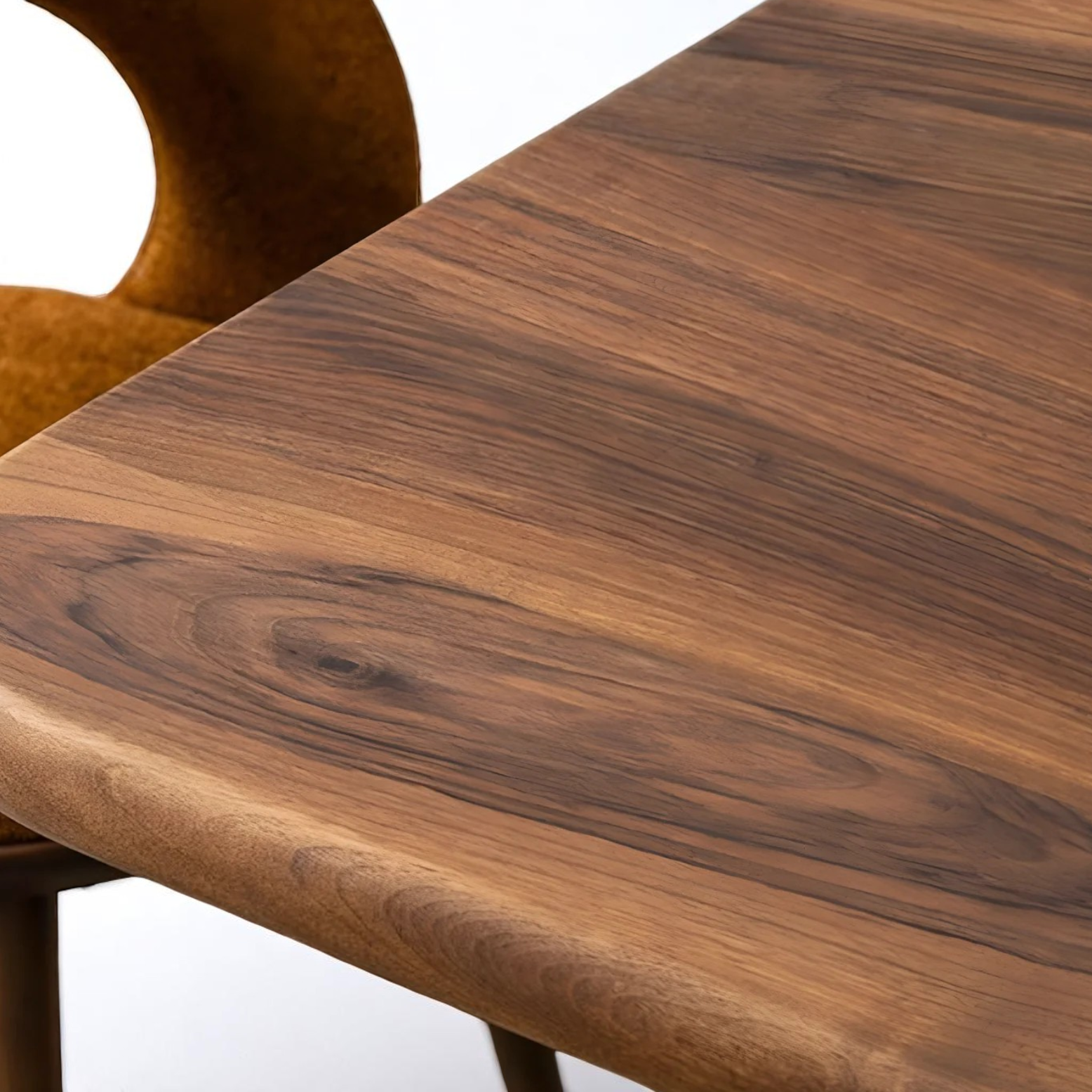 Country Style Walnut Solid Wood Table