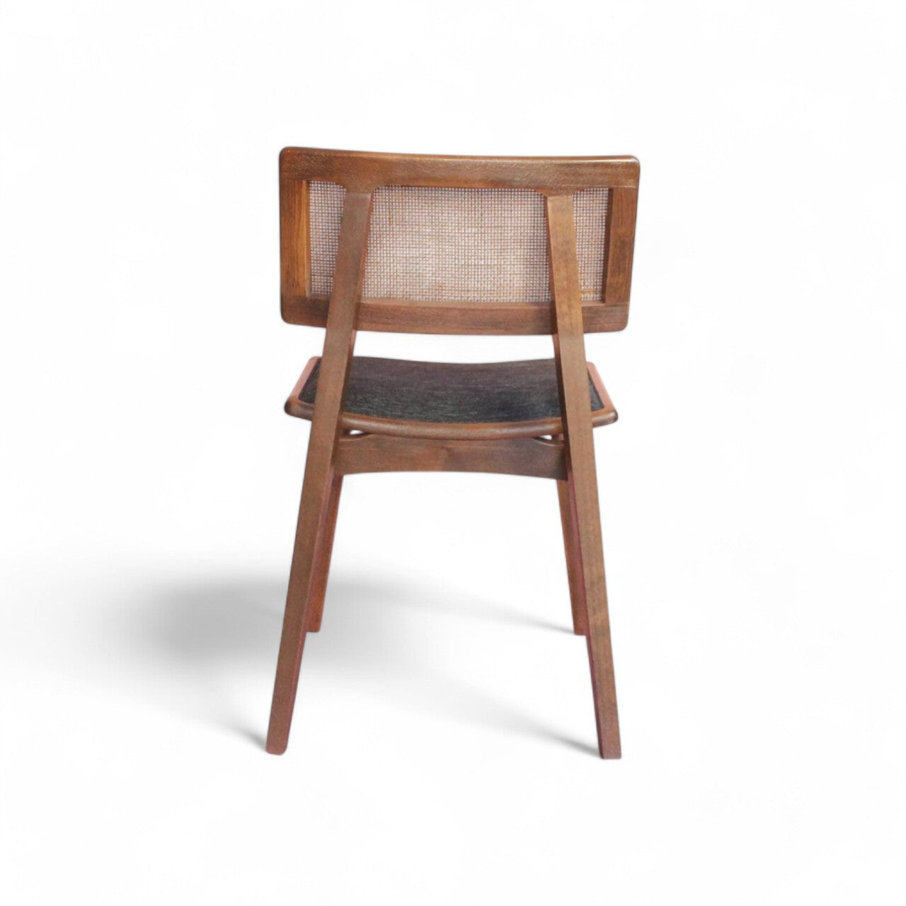 Mid-Century Modern Rattan and Wooden Dining Chair