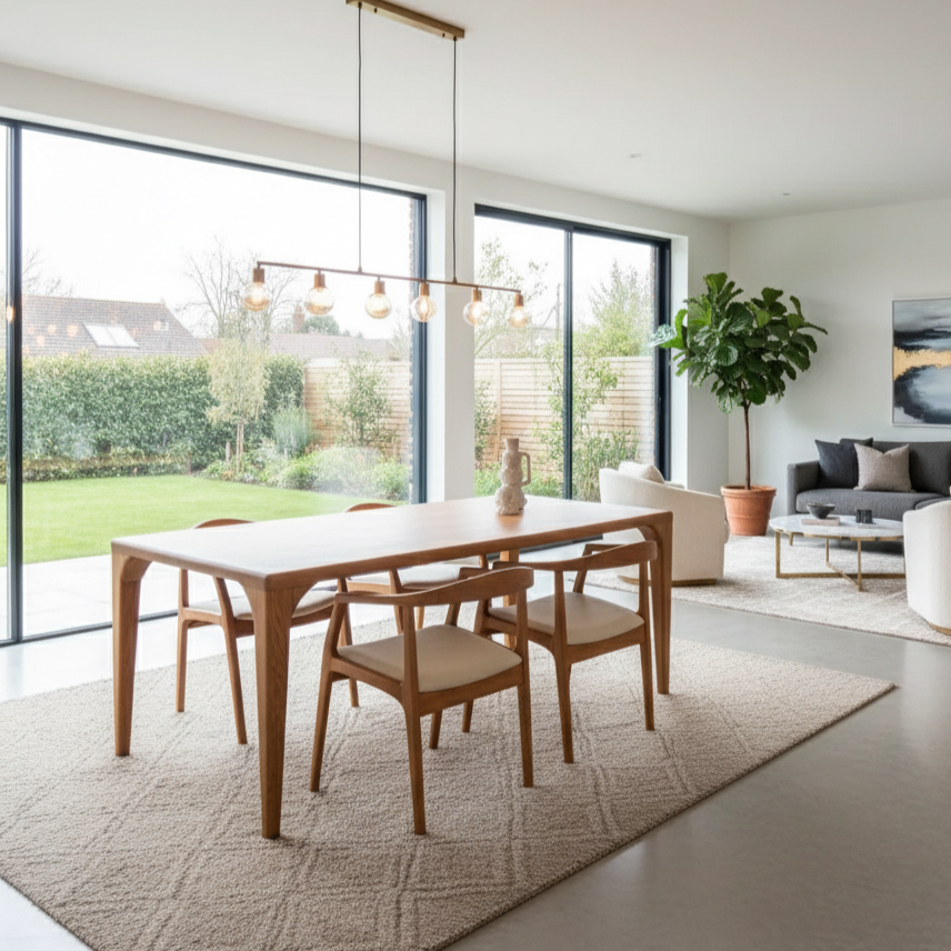 Modern Mid Century Wood Dining Table