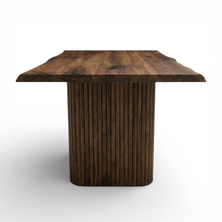 Half Fluted Column Walnut Table