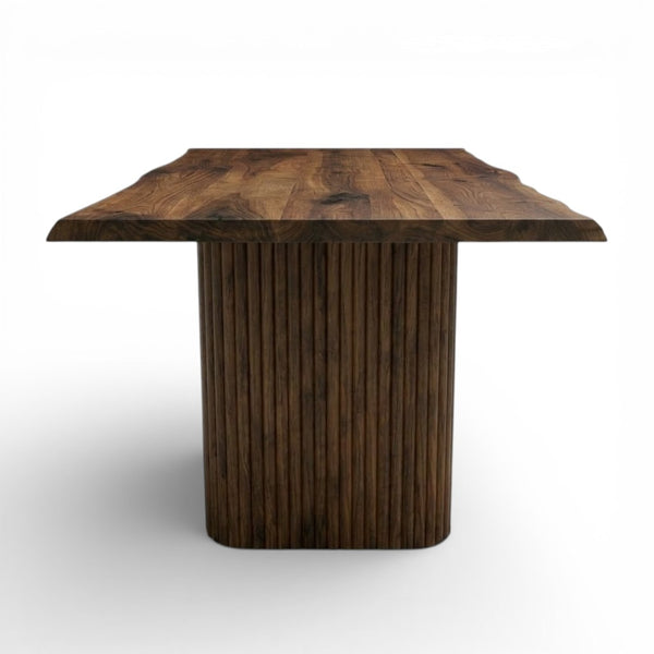 Half Fluted Column Walnut Table