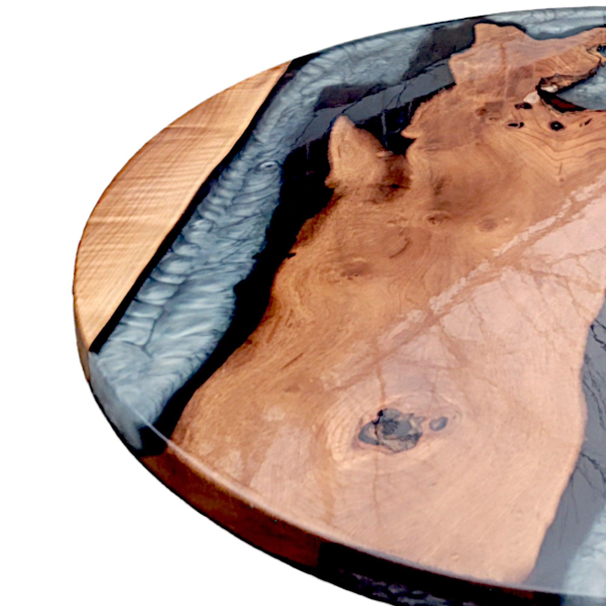 Round epoxy on sale river table