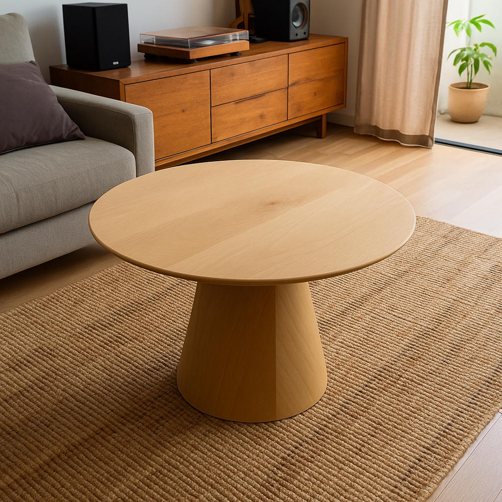 Natural Wood Mushroom Coffee Table
