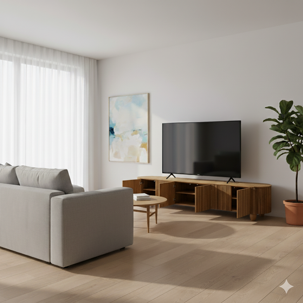 Japandi Wooden TV Stand