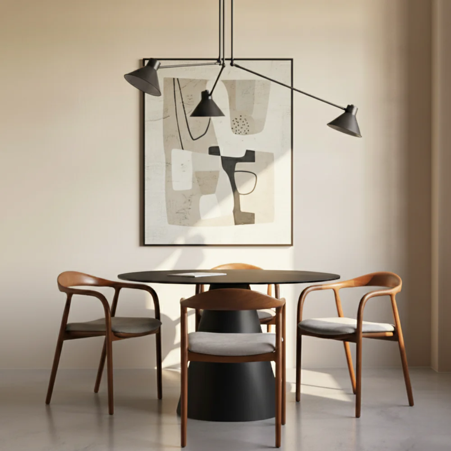 Mid Century Modern Wooden Walnut Colour Dining Chair