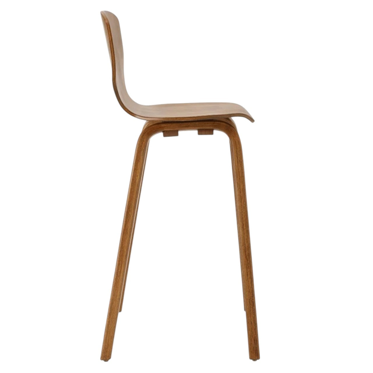 Scandinavian-Style Plywood Bar Stool with Minimalist Design