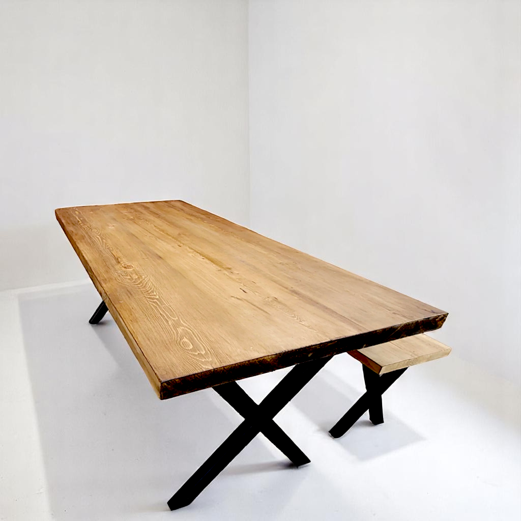 Reclaimed Solid Pine Wood Table