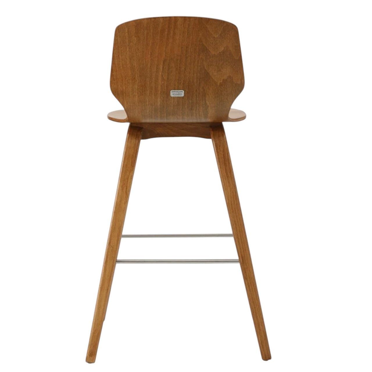 Scandinavian-Style Plywood Bar Stool with Minimalist Design
