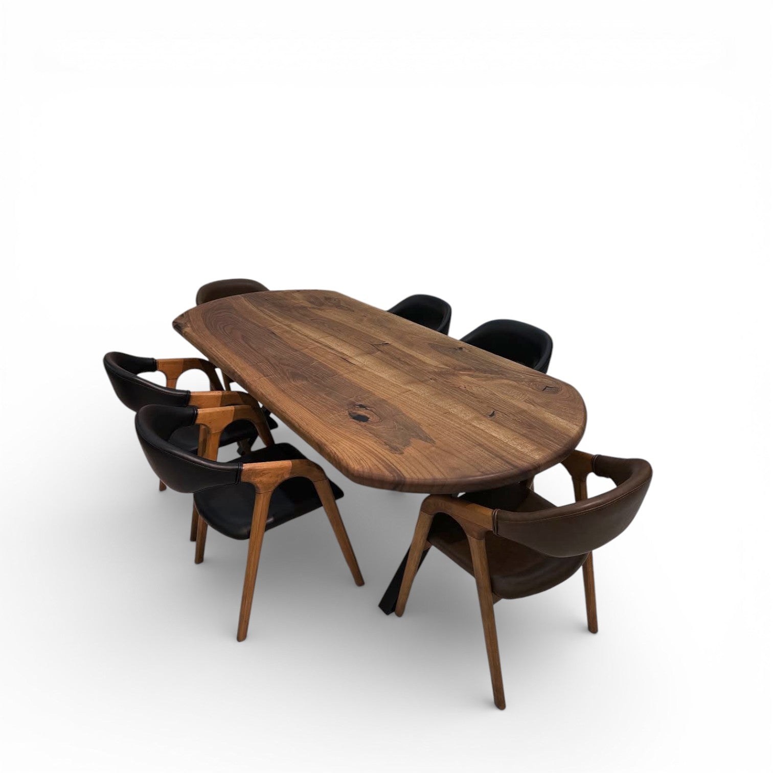 Japandi Style Solid Walnut Cascade Conference and Dining Table