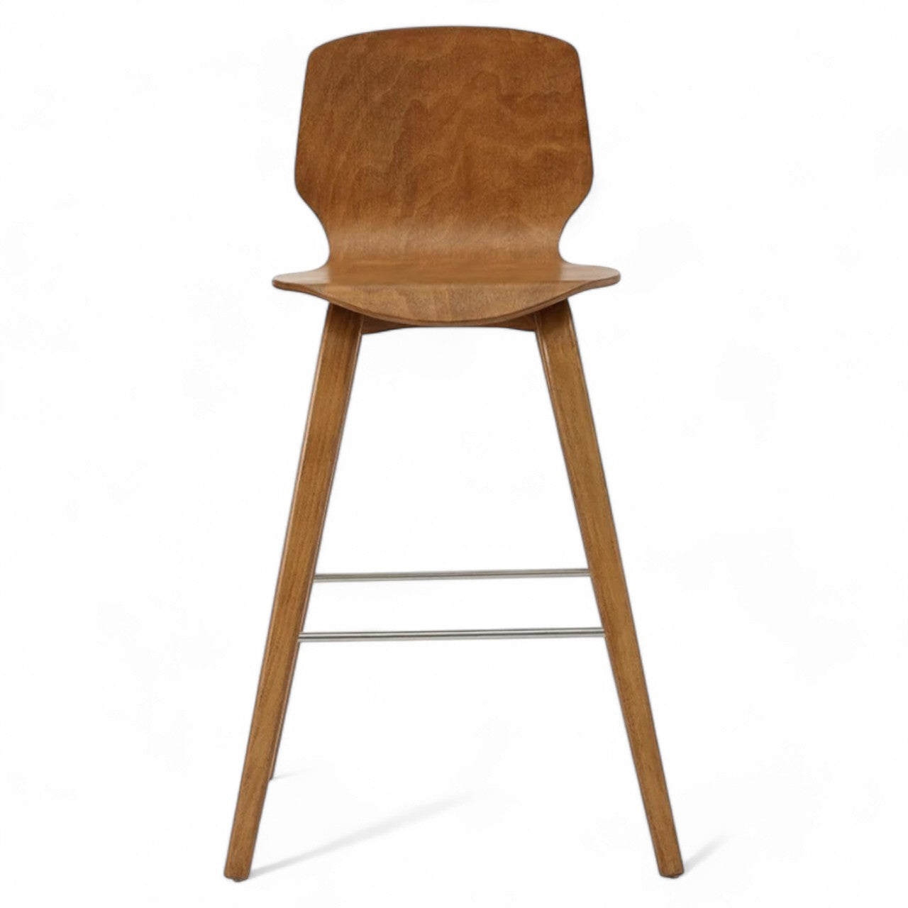 Scandinavian-Style Plywood Bar Stool with Minimalist Design