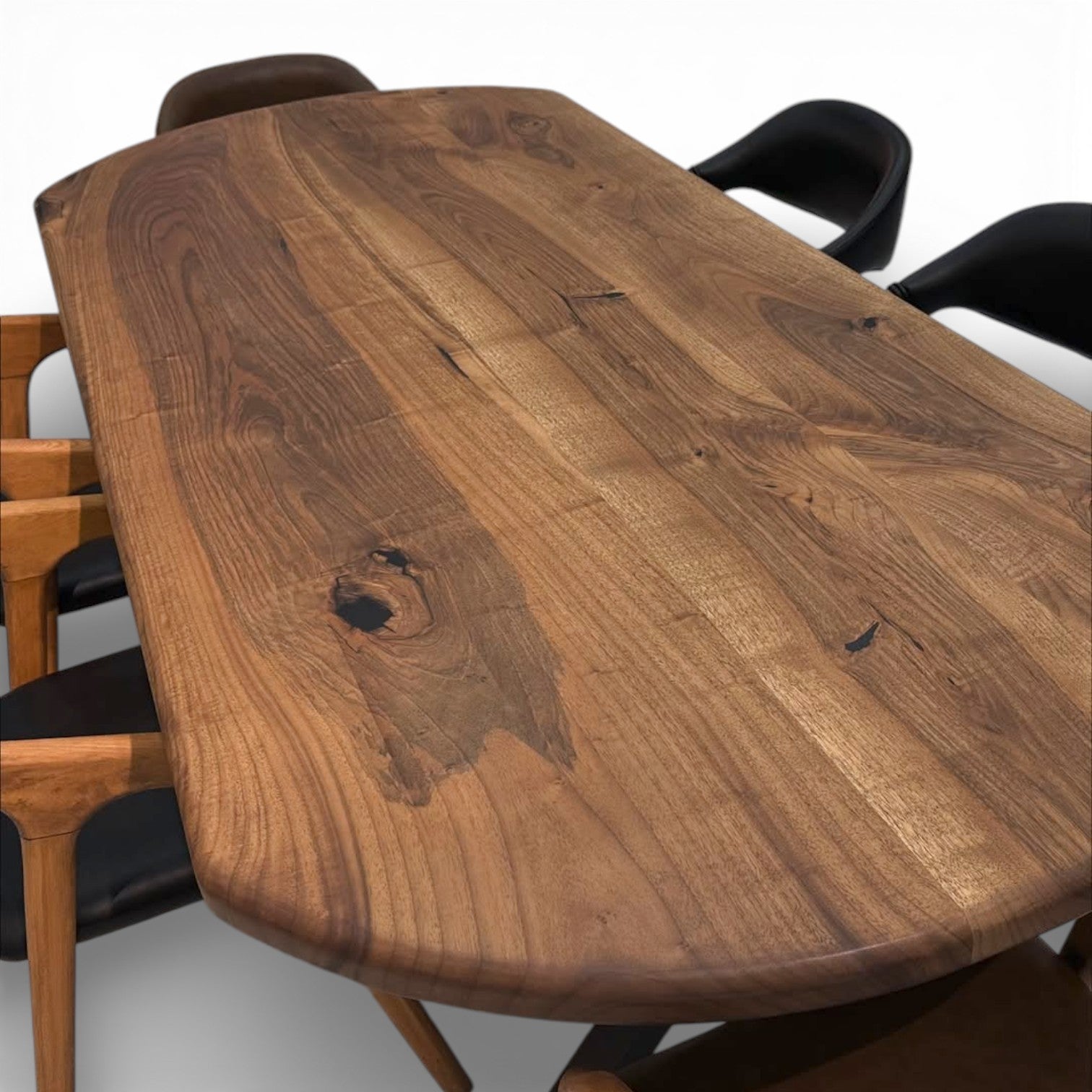 Japandi Style Solid Walnut Cascade Conference and Dining Table