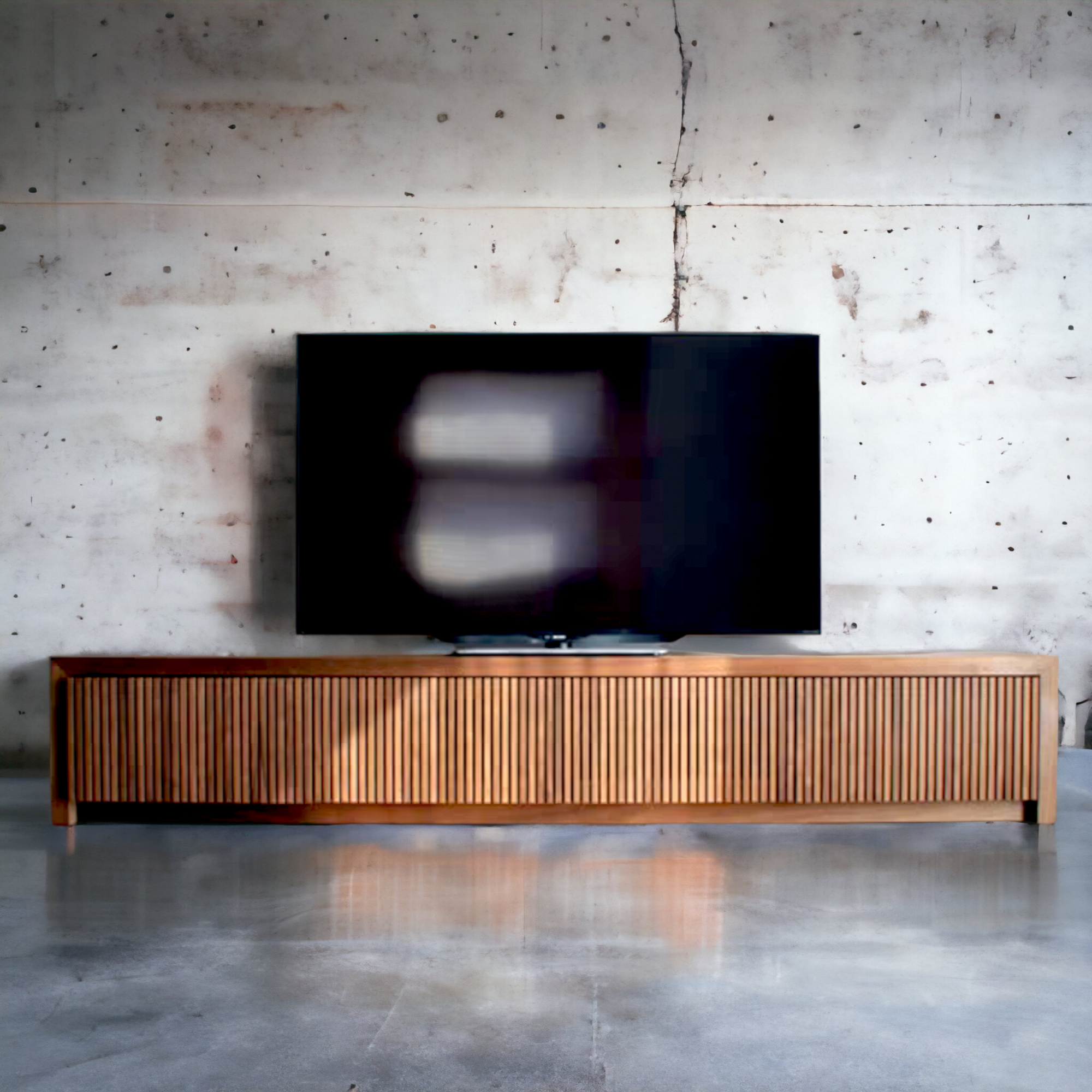 Exquisite Solid Walnut TV Stand for Living Room The Industrial