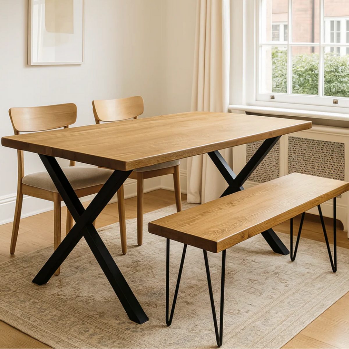 Reclaimed Solid Pine Wood Table