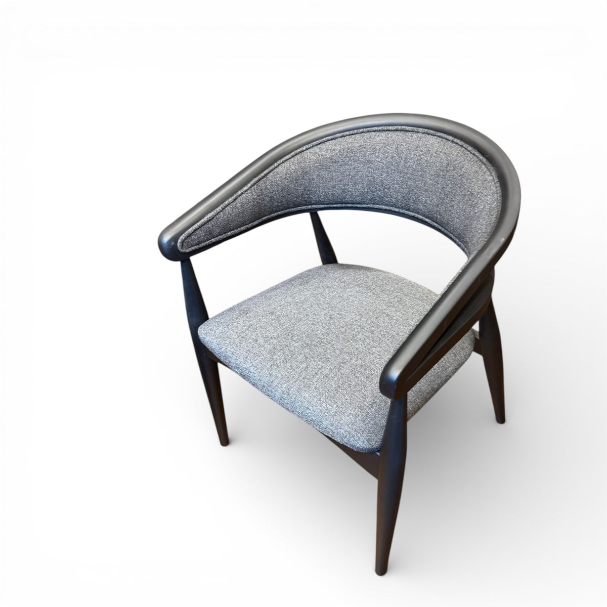 Set of 4 Gazelle Black Wood Chair with Armrest