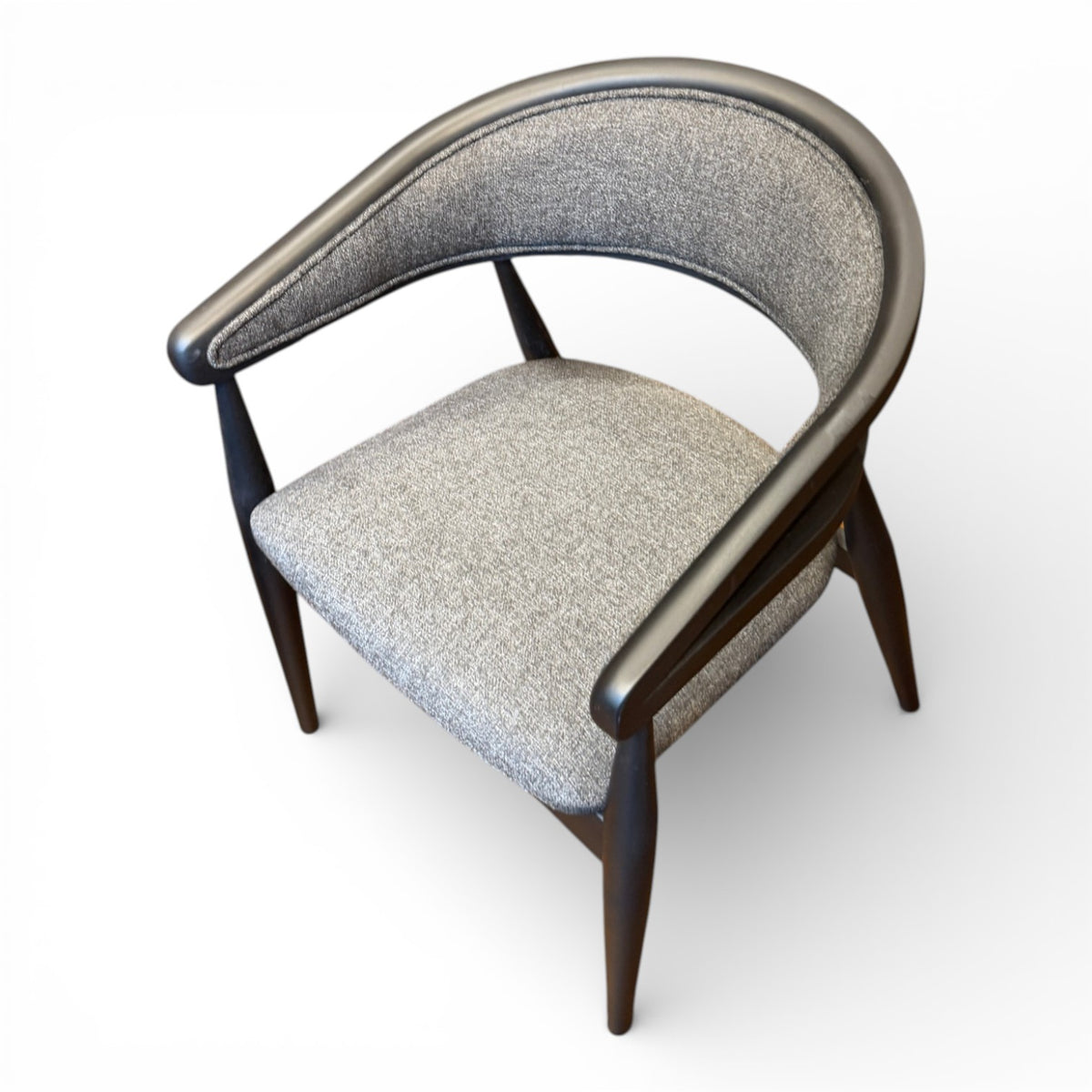 Set of 4 Gazelle Black Wood Chair with Armrest