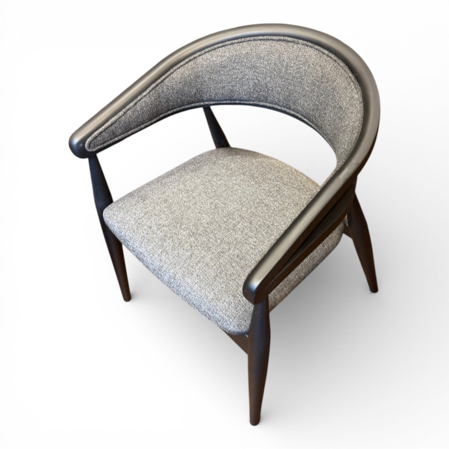 Set of 6 Gazelle Black Wood Chair with Armrest
