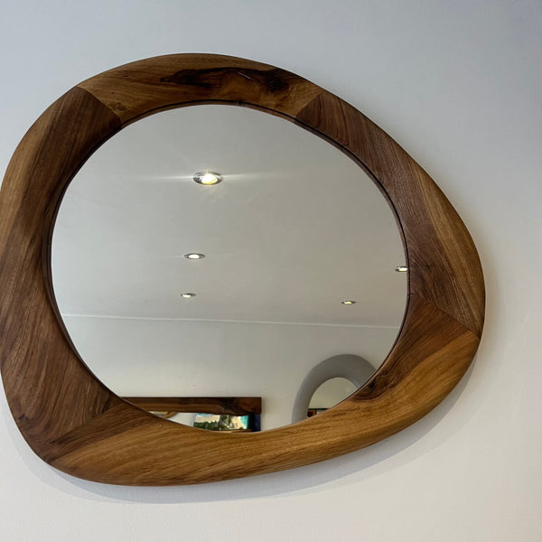 Oval Walnut Mirror