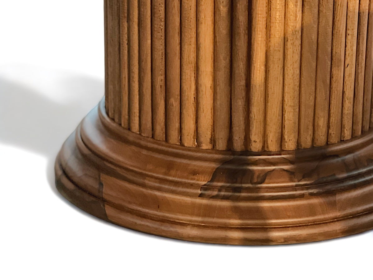 Midcentury Round Walnut Table