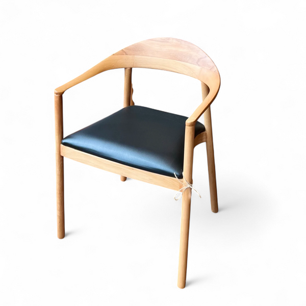 Natural Mid Century Wooden Walnut Colour Dining Chair