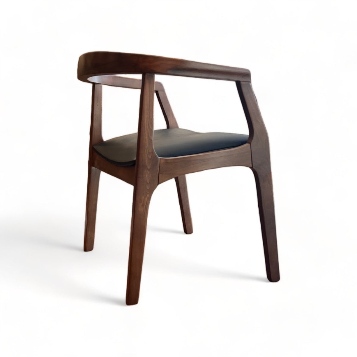 Solid Wood Dining Chair with Arms