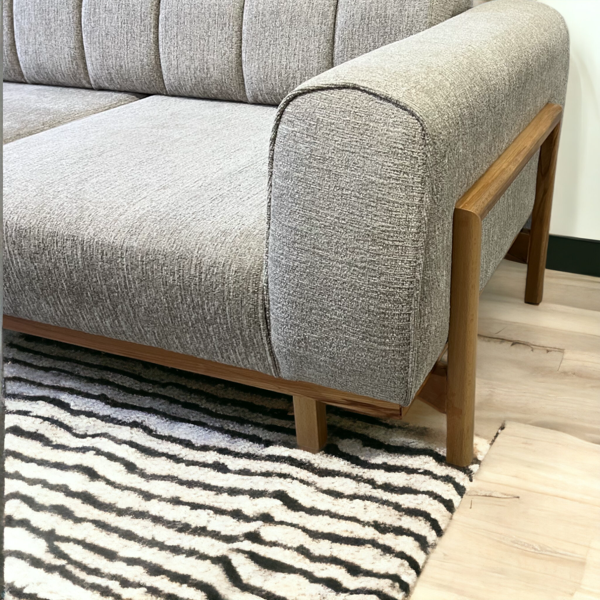 Contemporary L-Shaped Corner Sofa with Easy Flip