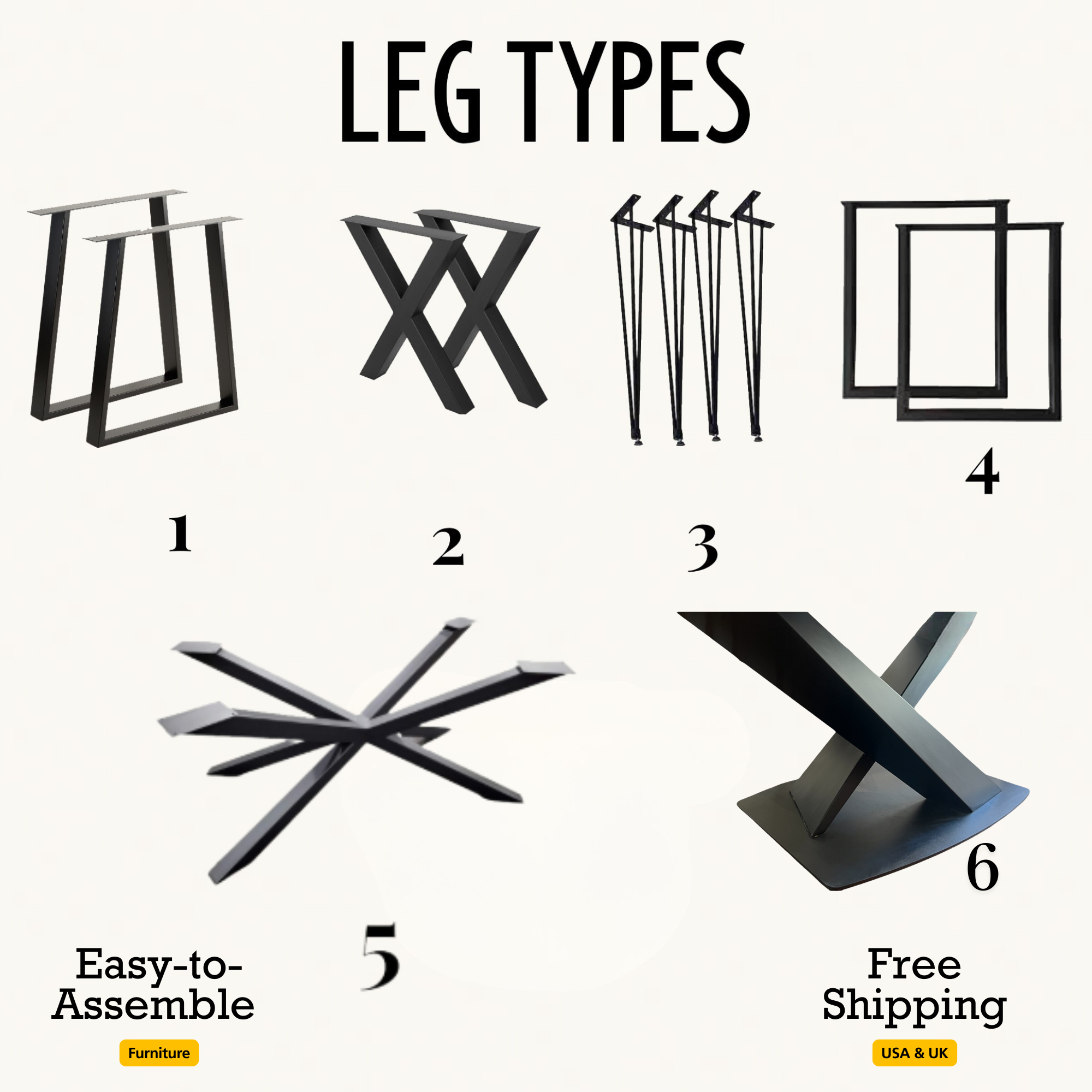 Live Edge Walnut Dining Table with Metal Legs | 6 or 8 or 10 Seater Industrial Design Walnut Table