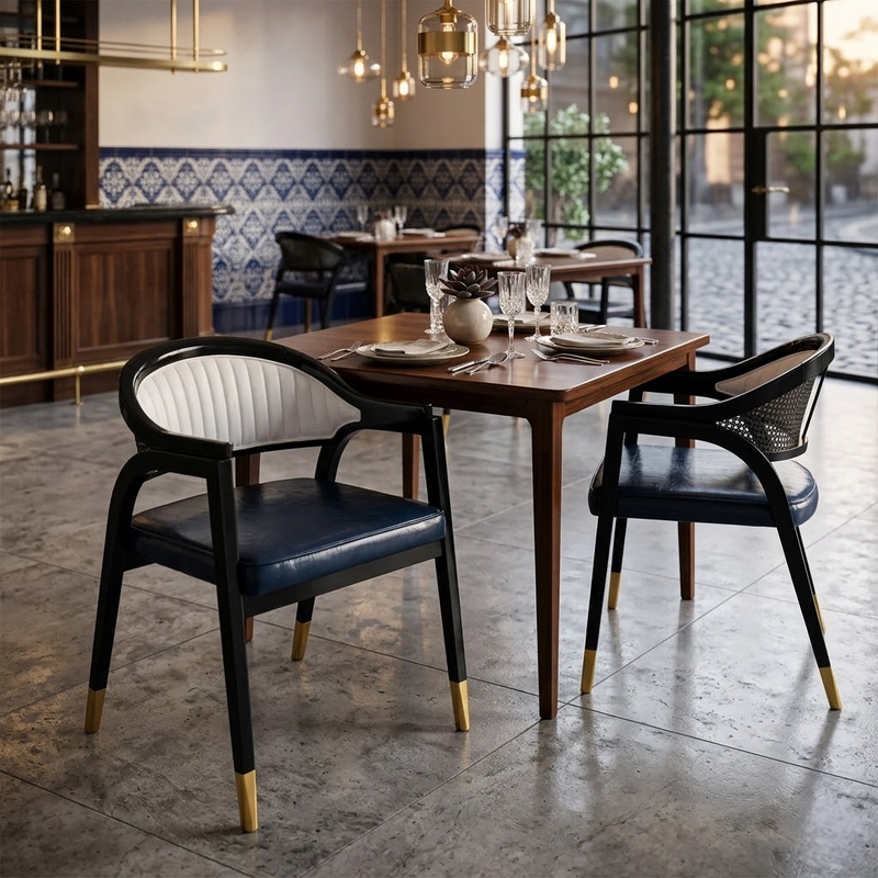 Maison Arc Chair | Luxury Walnut Dining Chair with Arms