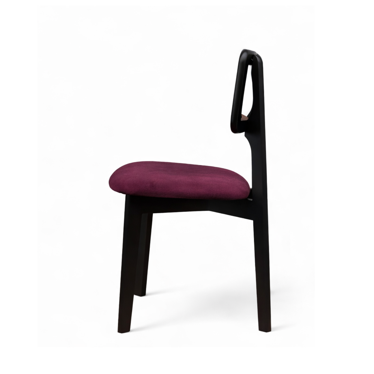 Black Wood Rattan Dining Chair