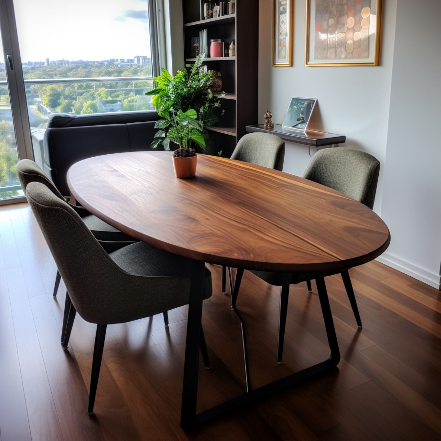Oval Walnut Dining Table – The Industrial Furniture