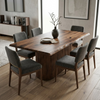 Fluted Column Live Edge Walnut Table